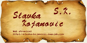 Slavka Kojanović vizit kartica